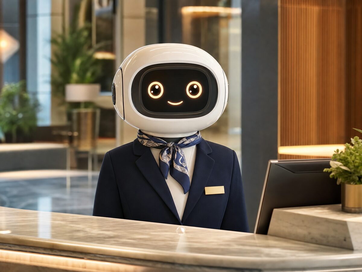 Humanoid receptionist robot concept